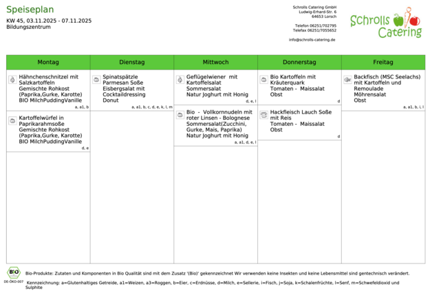 Speiseplan 03.-07.11.2025 Speiseplan 03.-07.11.2025
